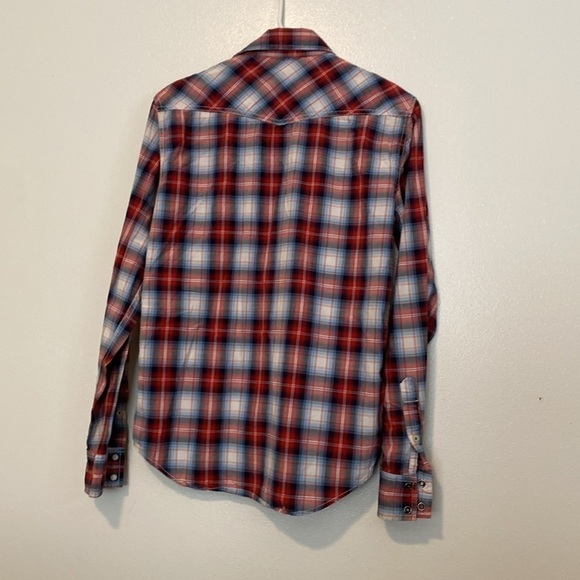 American Eagle Outfitters full snap button up longsleeve plaid pocket shirt xs - Picture 5 of 13